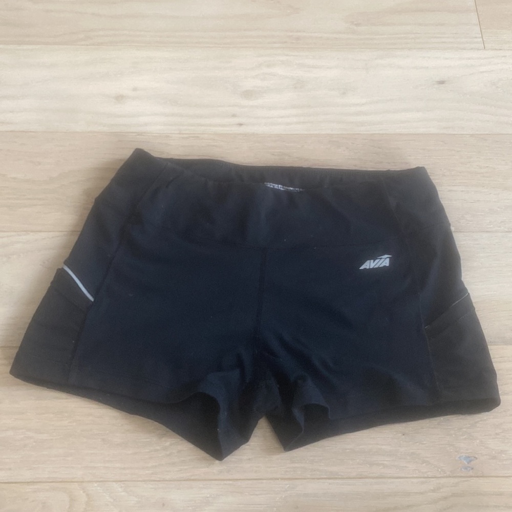 Medium Black Workout Running Shorts with Reflective Detail!